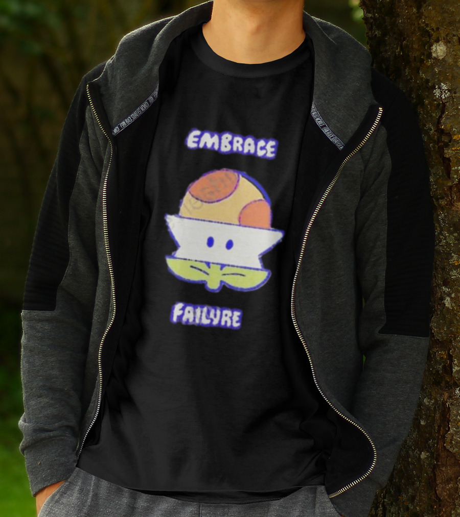 Embrace Failure Evantickles Pixel Mushroom T-Shirt