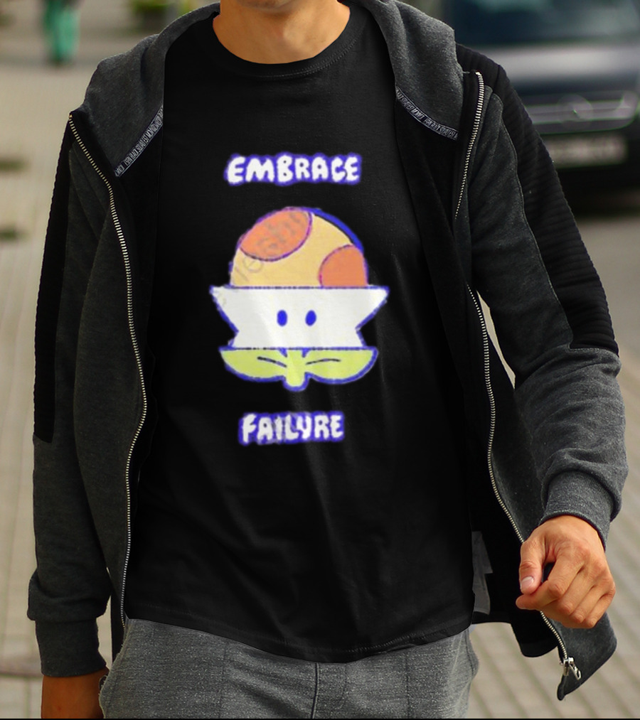 Embrace Failure Evantickles Pixel Mushroom T-Shirt