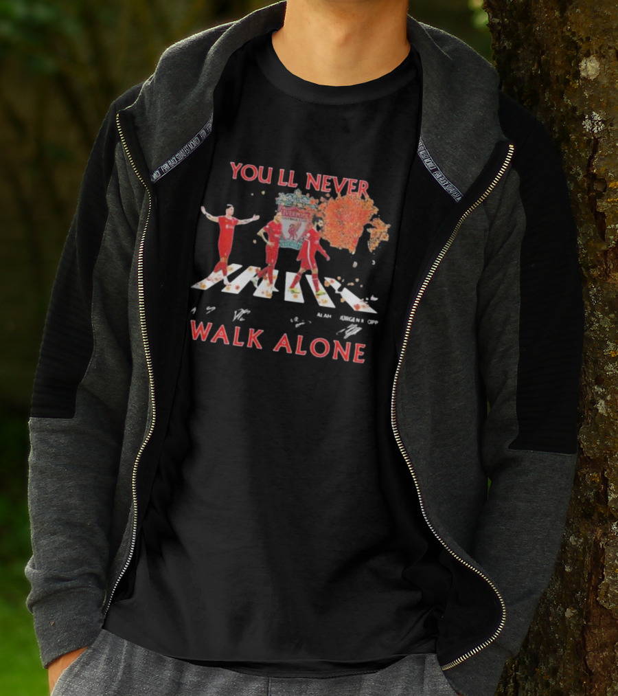 Liverpool FC You'll Never Walk Alone Abbey Road Jurgen Klopp T-Shirt