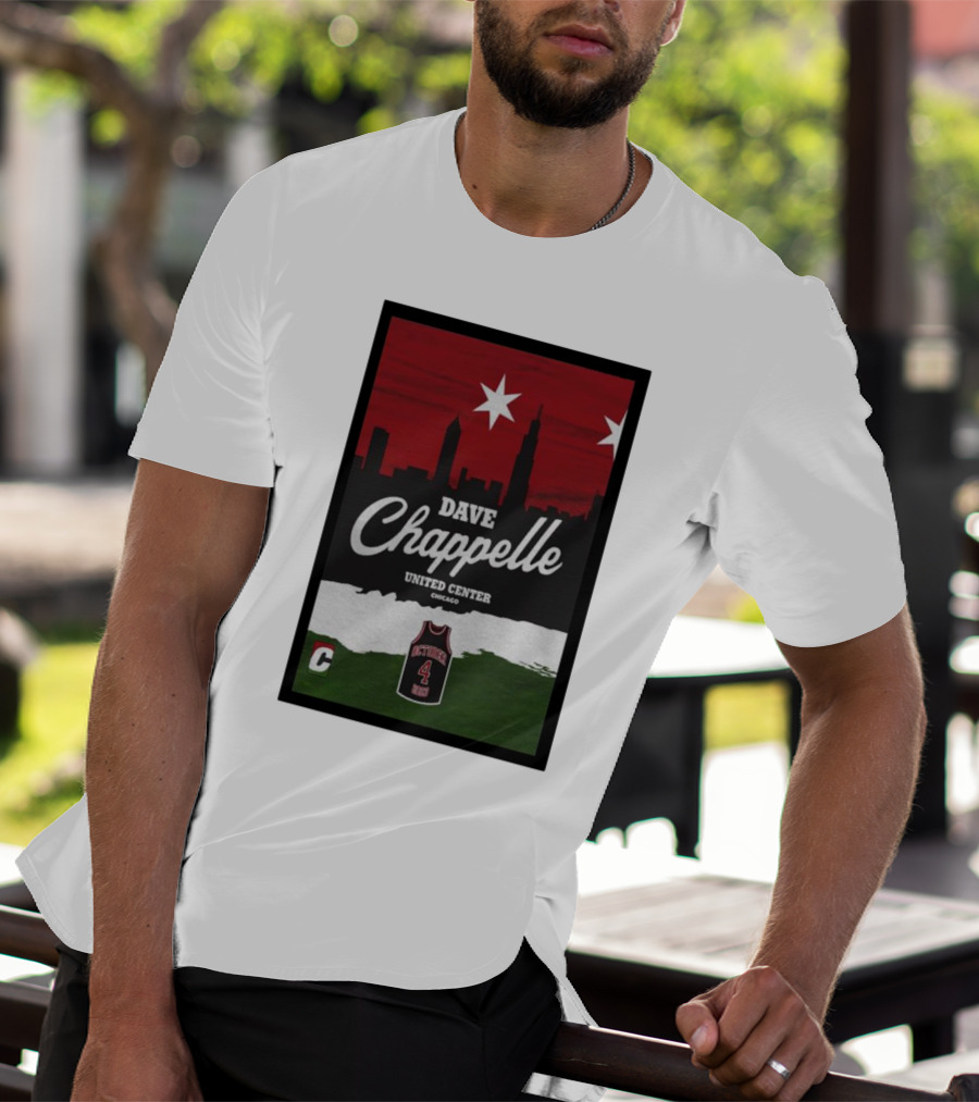 Dave Chappelle United Center Chicago October 4 Basketball Skyline T-Shirt
