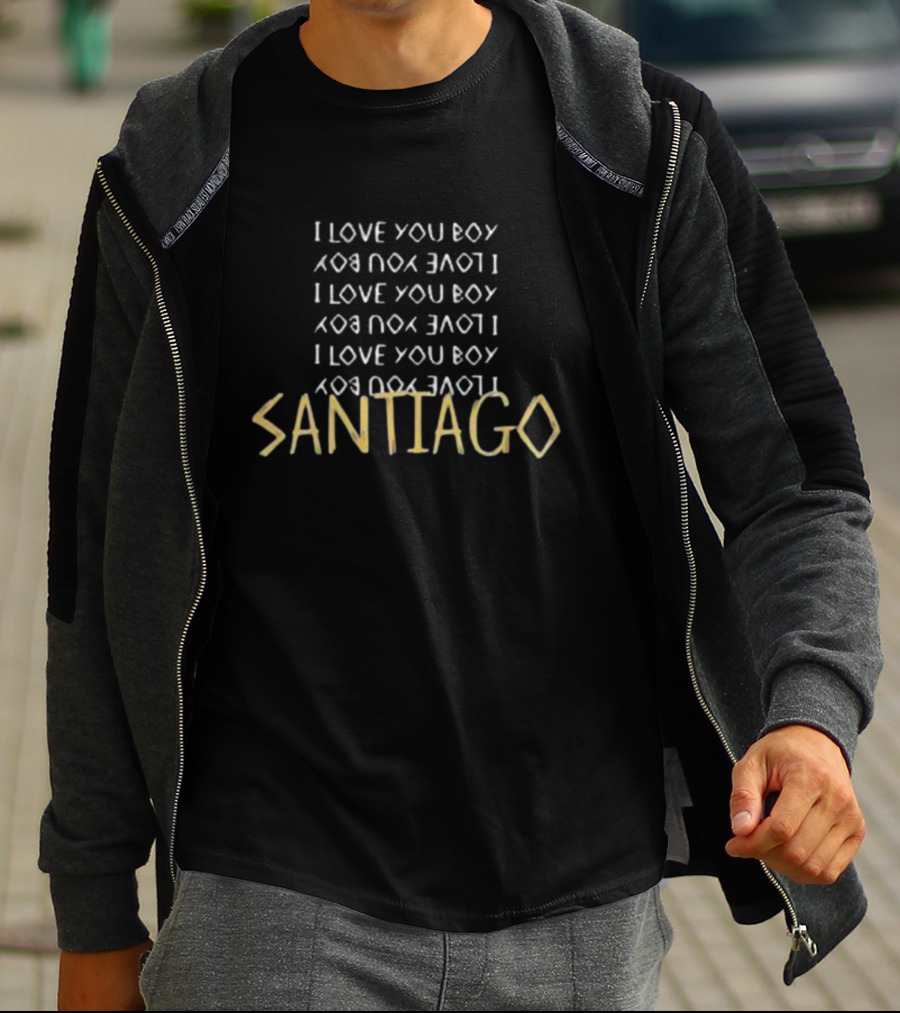 Santiago I Love You Boy I Love You Boy Repeated Text T-Shirt