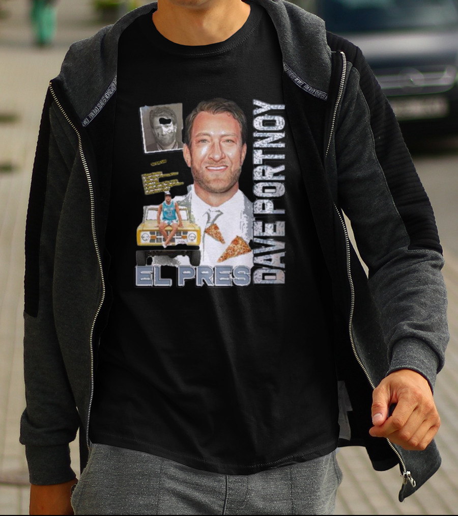 Dave Portnoy El Pres Pizza Car Collage T-Shirt