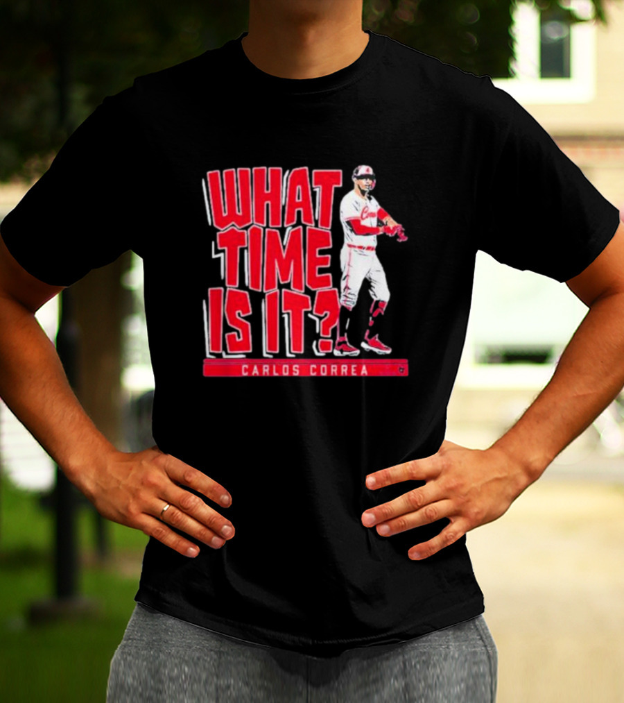 What Time Is It Carlos Correa Minnesota Baseball T-Shirt