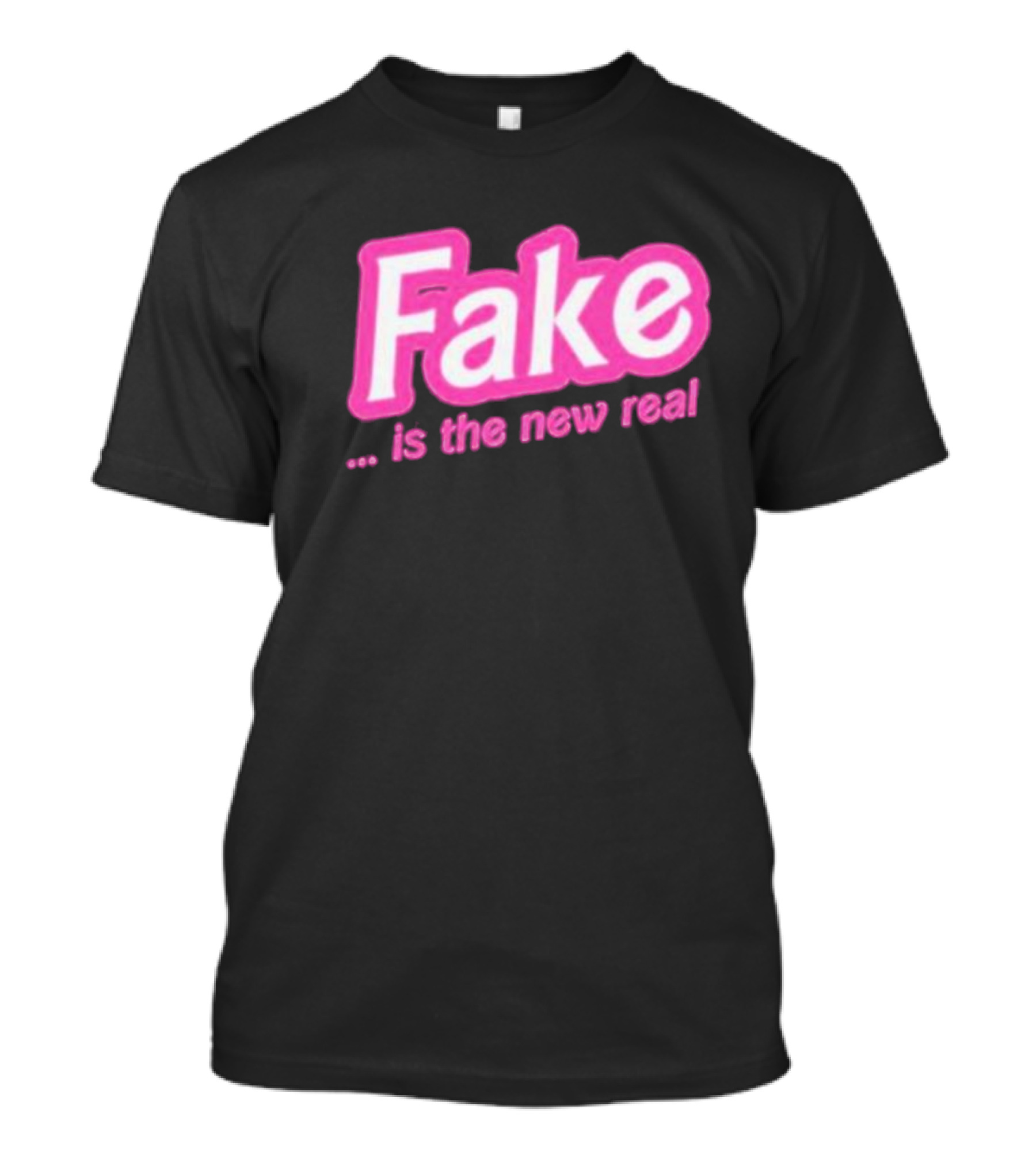 Beabimbo Fake Is The New Real Pink T-Shirt