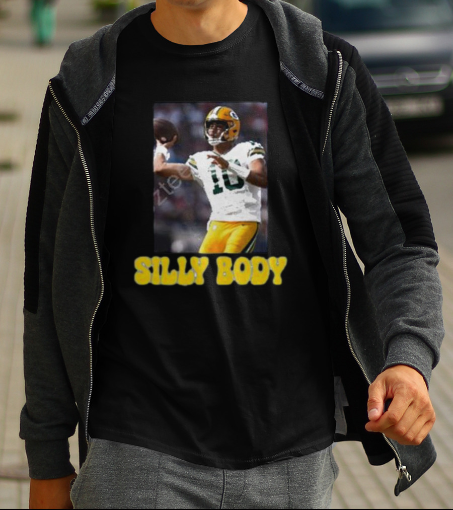 Green Bay Packers Silly Body Jordan Love Football T-Shirt