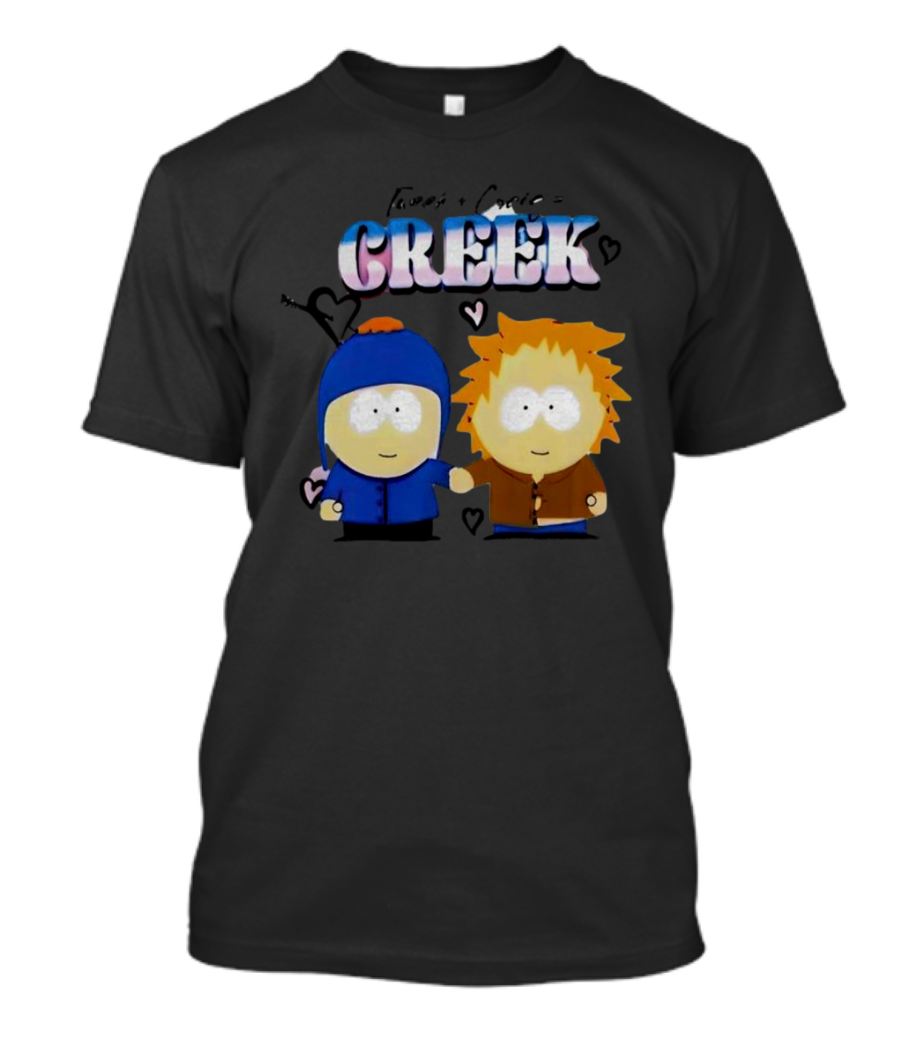 Tweek And Craig Creek Cartoon Hearts T-Shirt