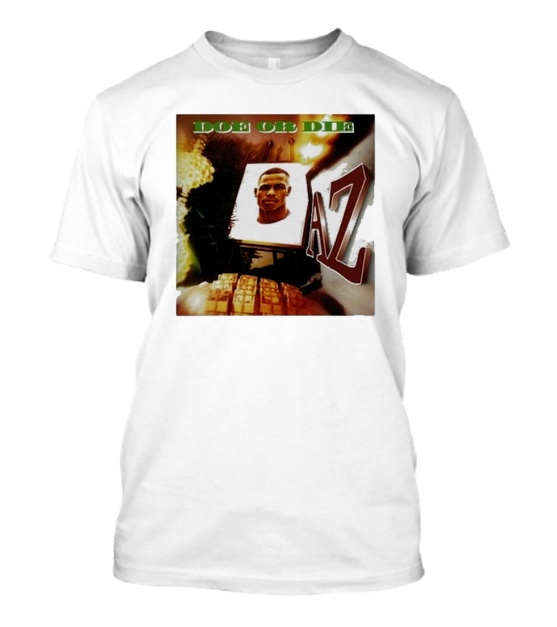Up North Trips AZ Doe Or Die Album Cover Art 90s Hip Hop Classic T-Shirt