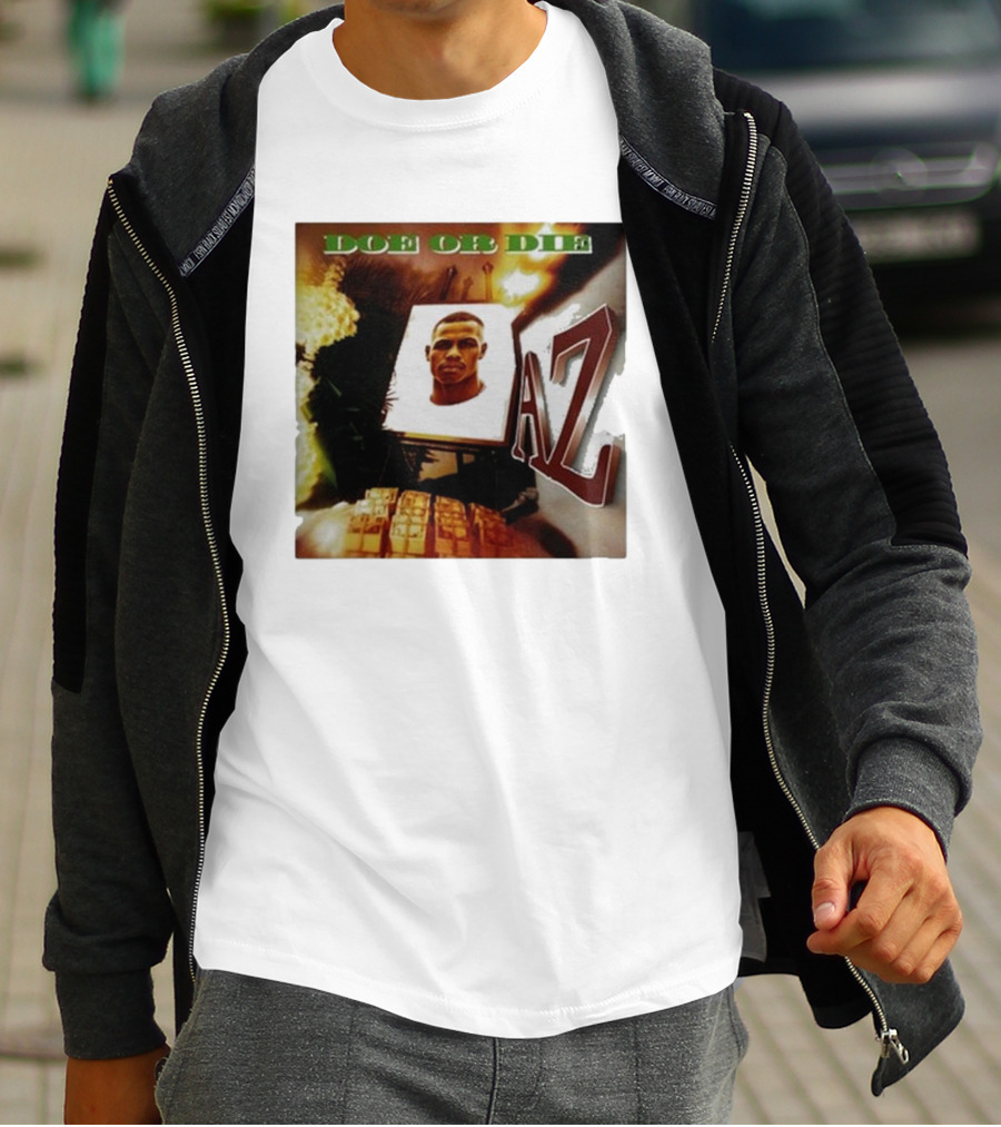 Up North Trips AZ Doe Or Die Album Cover Art 90s Hip Hop Classic T-Shirt