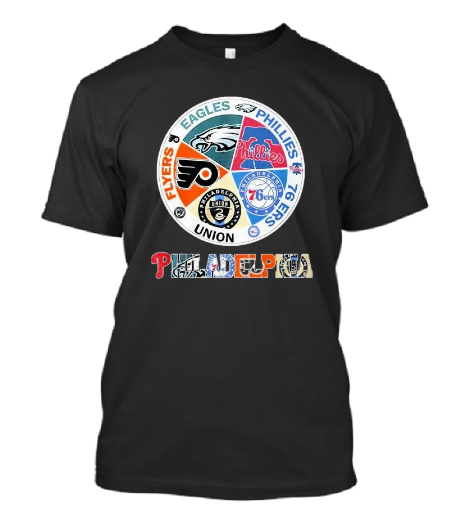 Philadelphia Flyers Eagles Phillies 76Ers Union Team T-Shirt