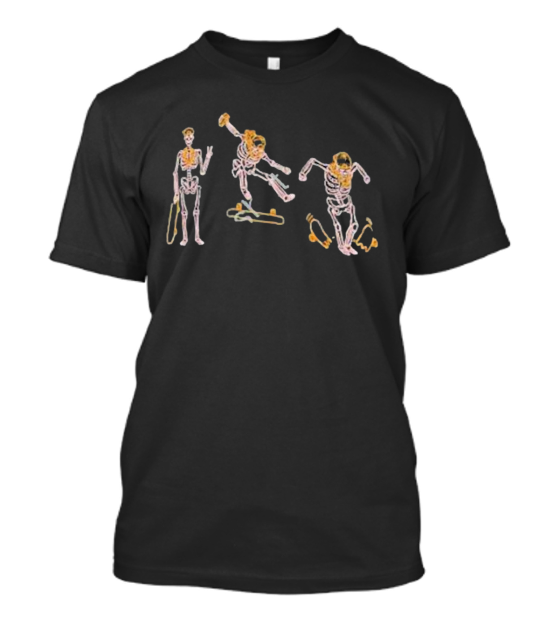Punz Merch Skeleton Skateboard Trio T-Shirt