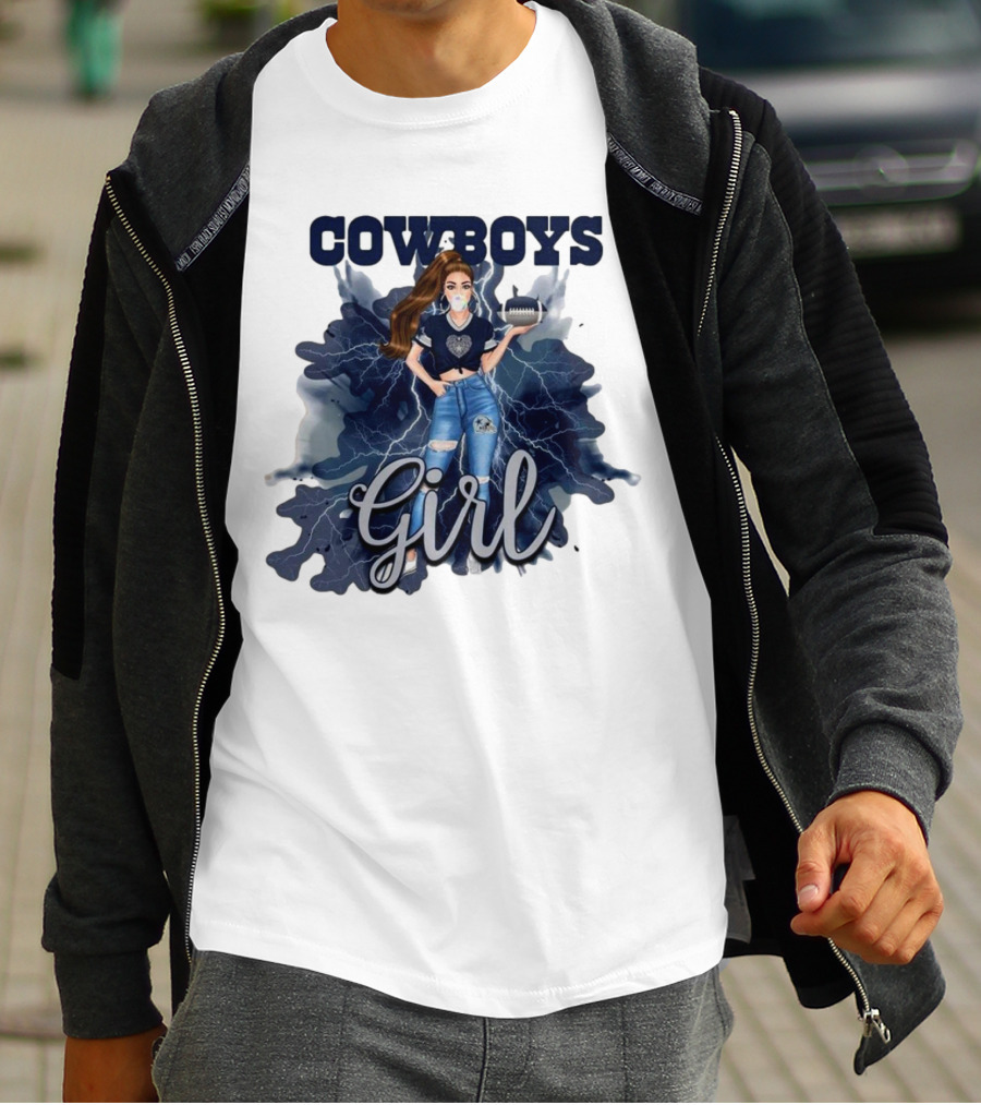 Cowboys Girl Unique Womens Dallas Cowboys Football Fan Fashion T-Shirt