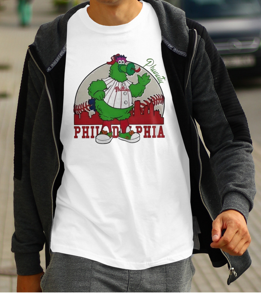 Philly Phanatic Philadelphia Skyline Baseball Phillies T-Shirt