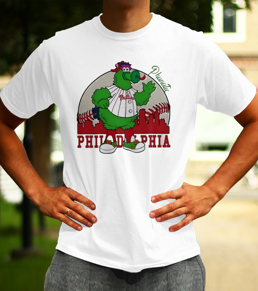 Philly Phanatic Philadelphia Skyline Baseball Phillies T-Shirt