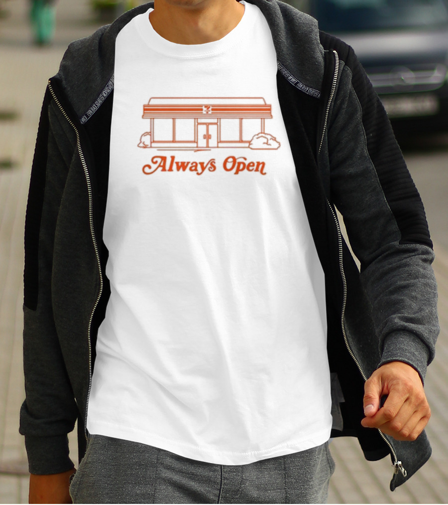 Front Office Sports Always Open Retro Storefront T-Shirt