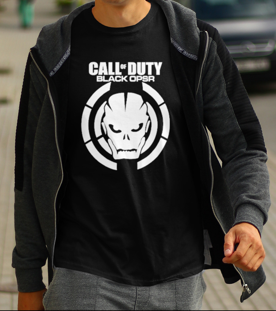 CALL OF DUTY BLACK OPSR Skull Emblem T-Shirt