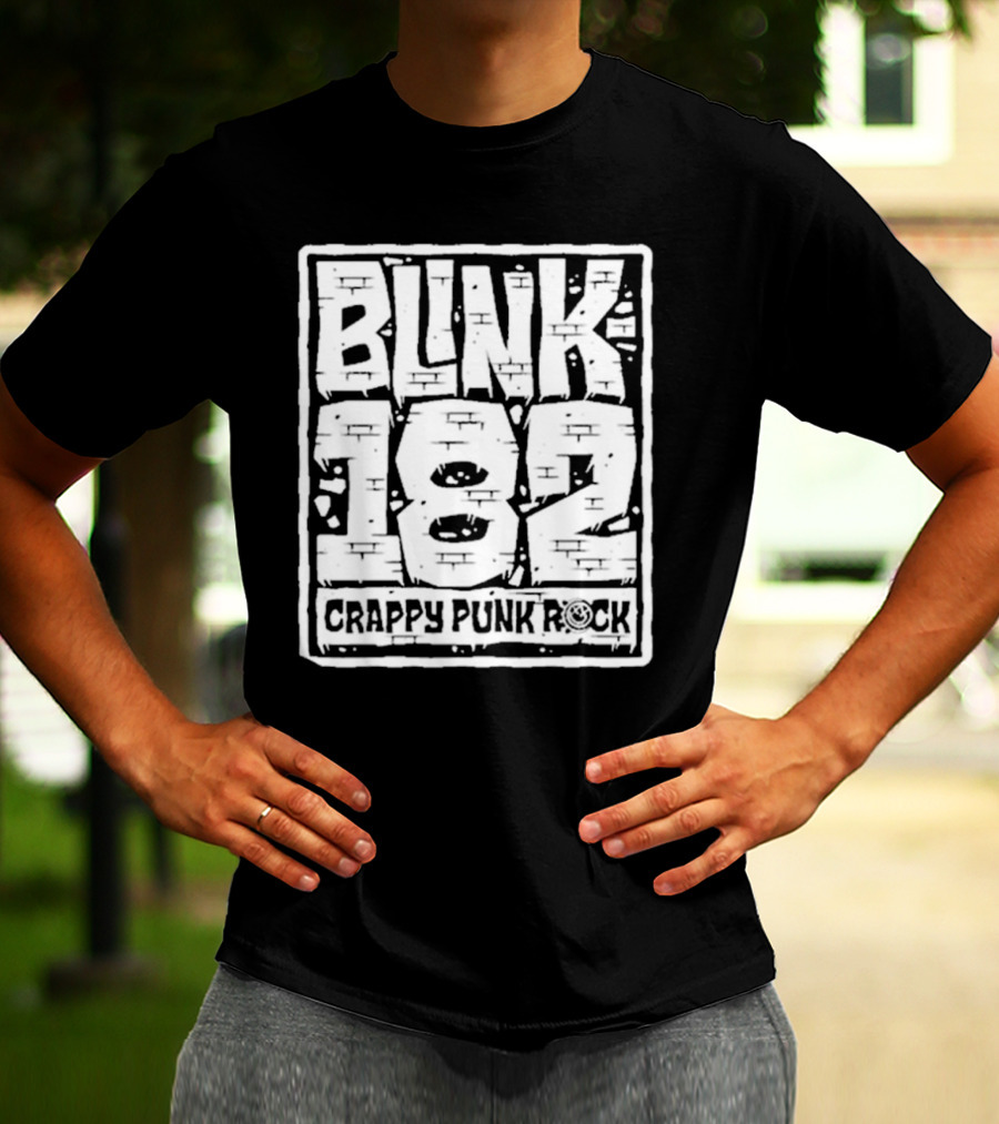 BLINK 182 Crappy Punk Rock Brick Wall T-Shirt