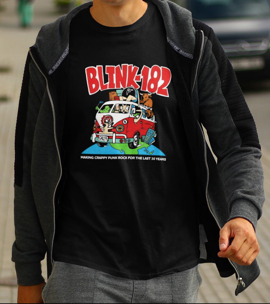 Blink-182 Making Crappy Punk Rock For The Last 30 Years Van Cartoon T-Shirt