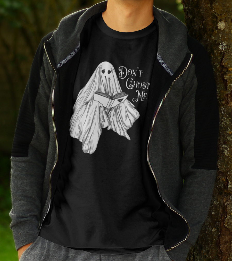 Morbid Don't Ghost Me Halloween Ghost Reading Book T-Shirt