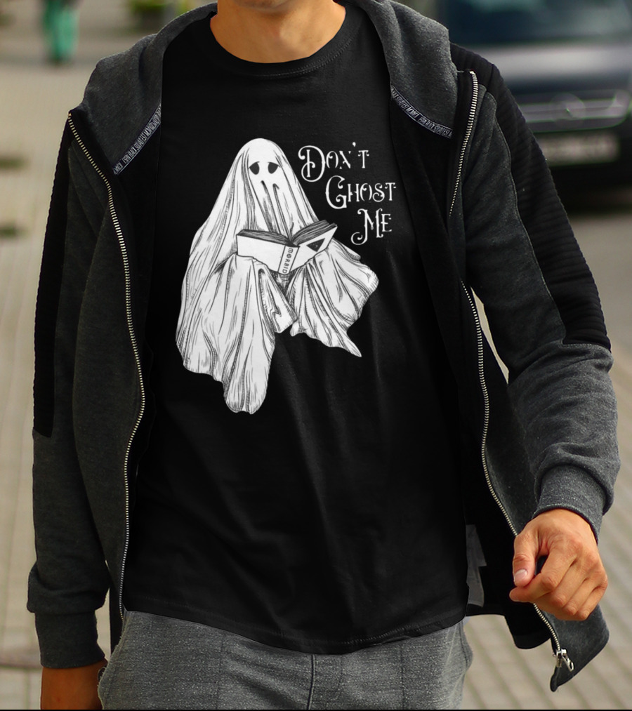 Morbid Don't Ghost Me Halloween Ghost Reading Book T-Shirt