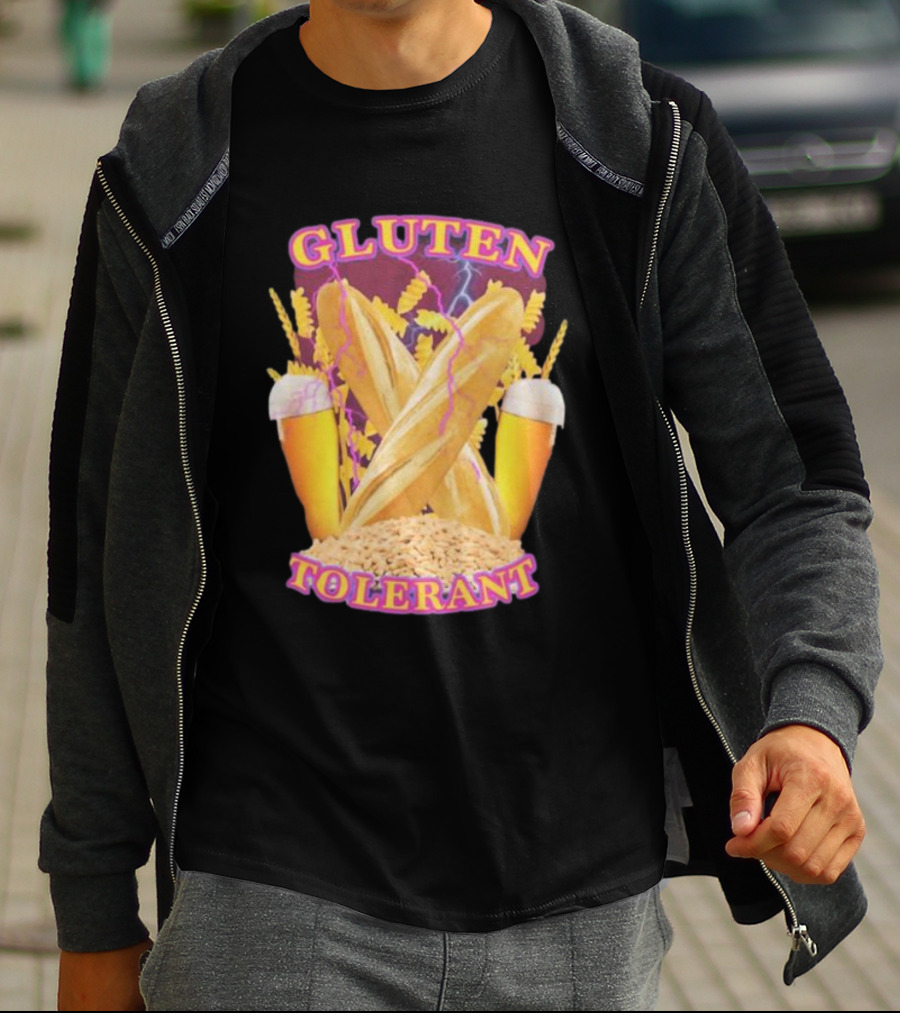 Gluten Tolerant Baguette Wheat Beer Lightning T-Shirt