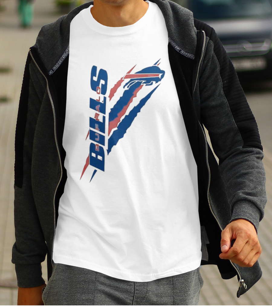 Buffalo Bills Starter Scratch Logo With Red And Blue Elements T-Shirt