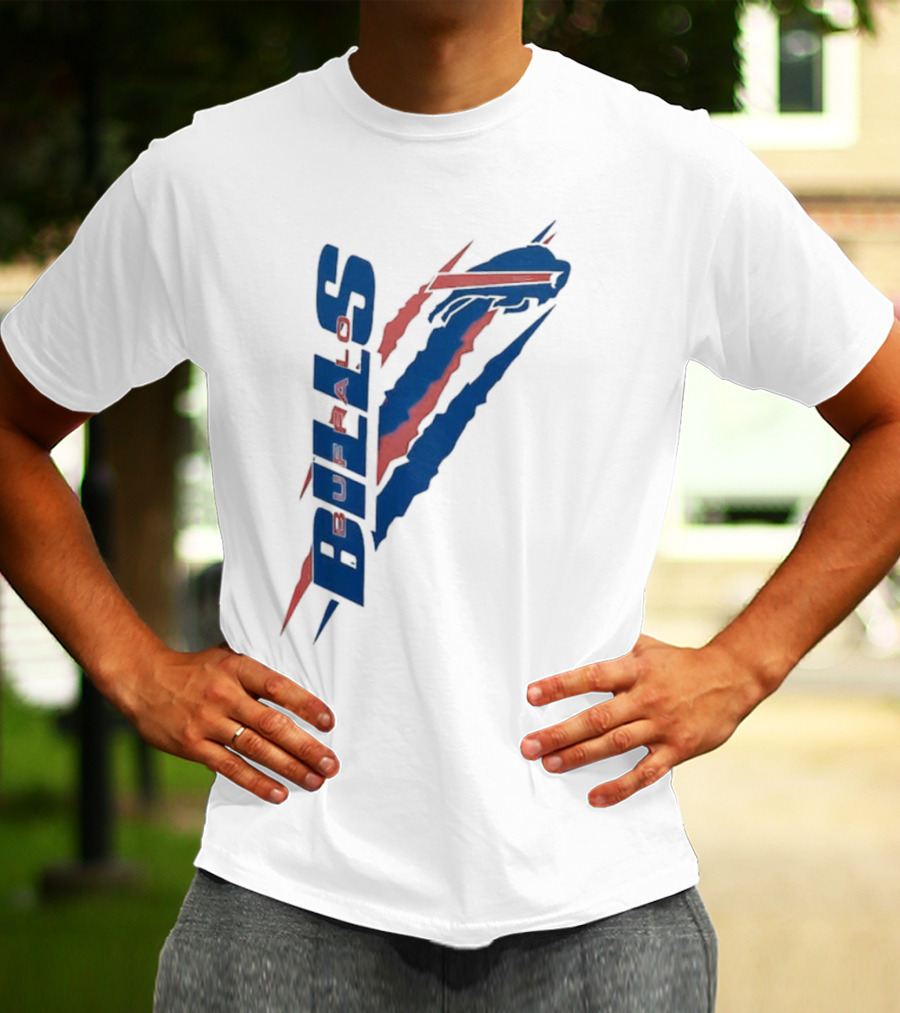 Buffalo Bills Starter Scratch Logo With Red And Blue Elements T-Shirt