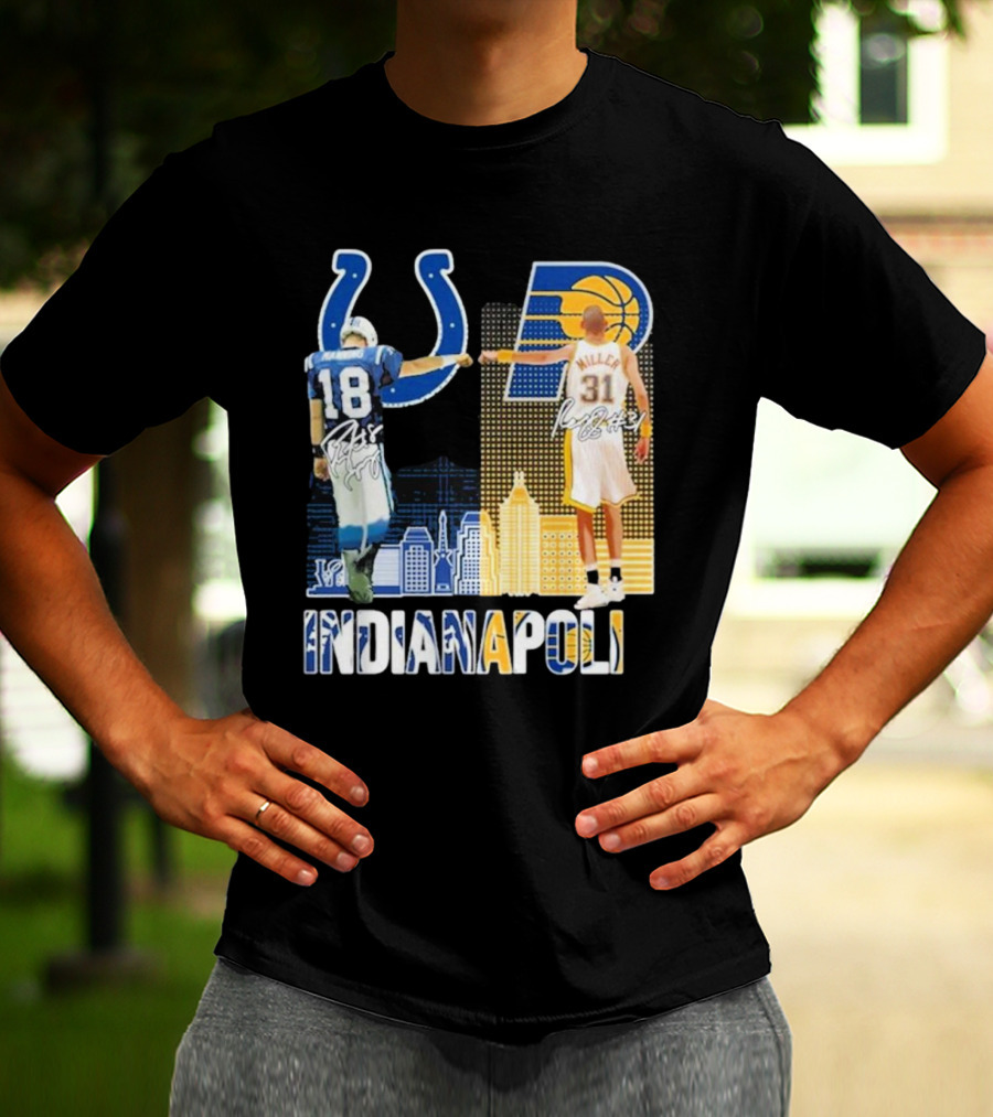 Indianapolis Colts Indiana Pacers Legends Fist Bump T-Shirt