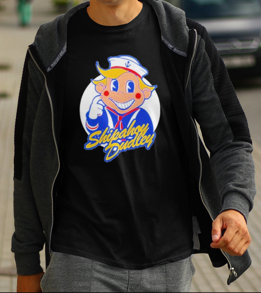 Shipahoy Dudley Sailor Character With Bendy Smile T-Shirt