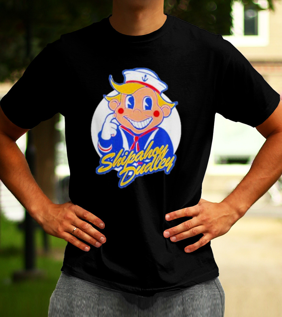 Shipahoy Dudley Sailor Character With Bendy Smile T-Shirt
