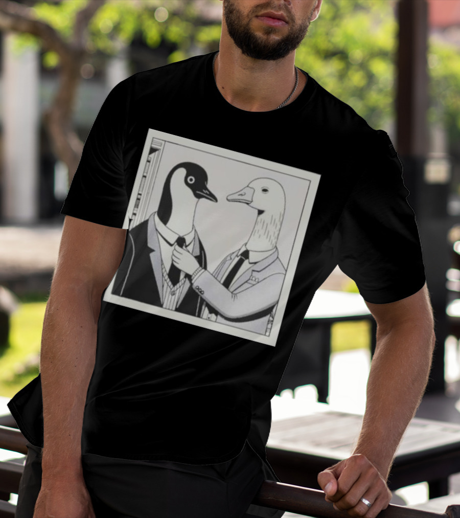 Gentlemen Duck And Penguin In Suits T-Shirt