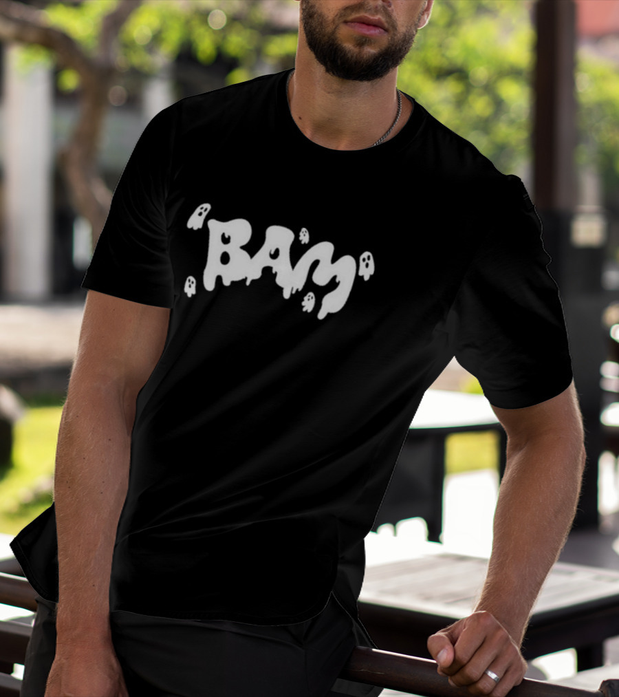 Kanel Joseph BAM Ghost Text With Dripping Style And Floating Spirits T-Shirt