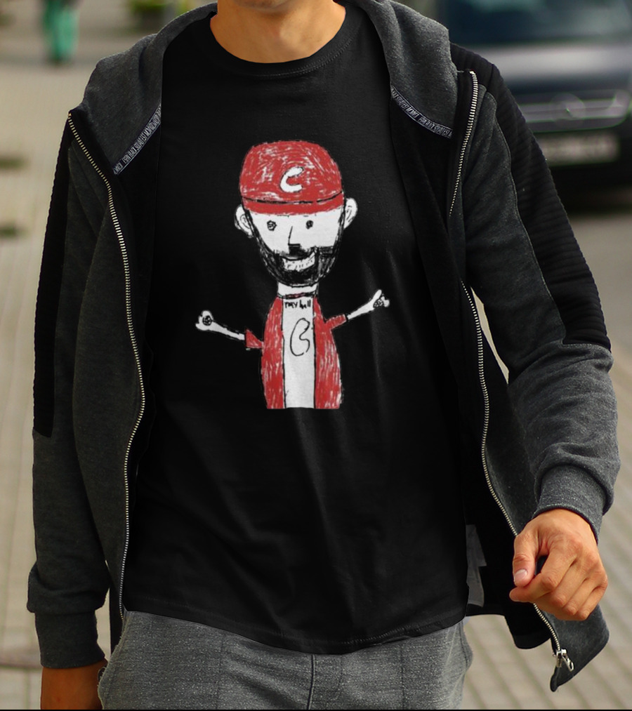 Liam Castellanos Cartoon Character With C Logo On Red Cap T-Shirt