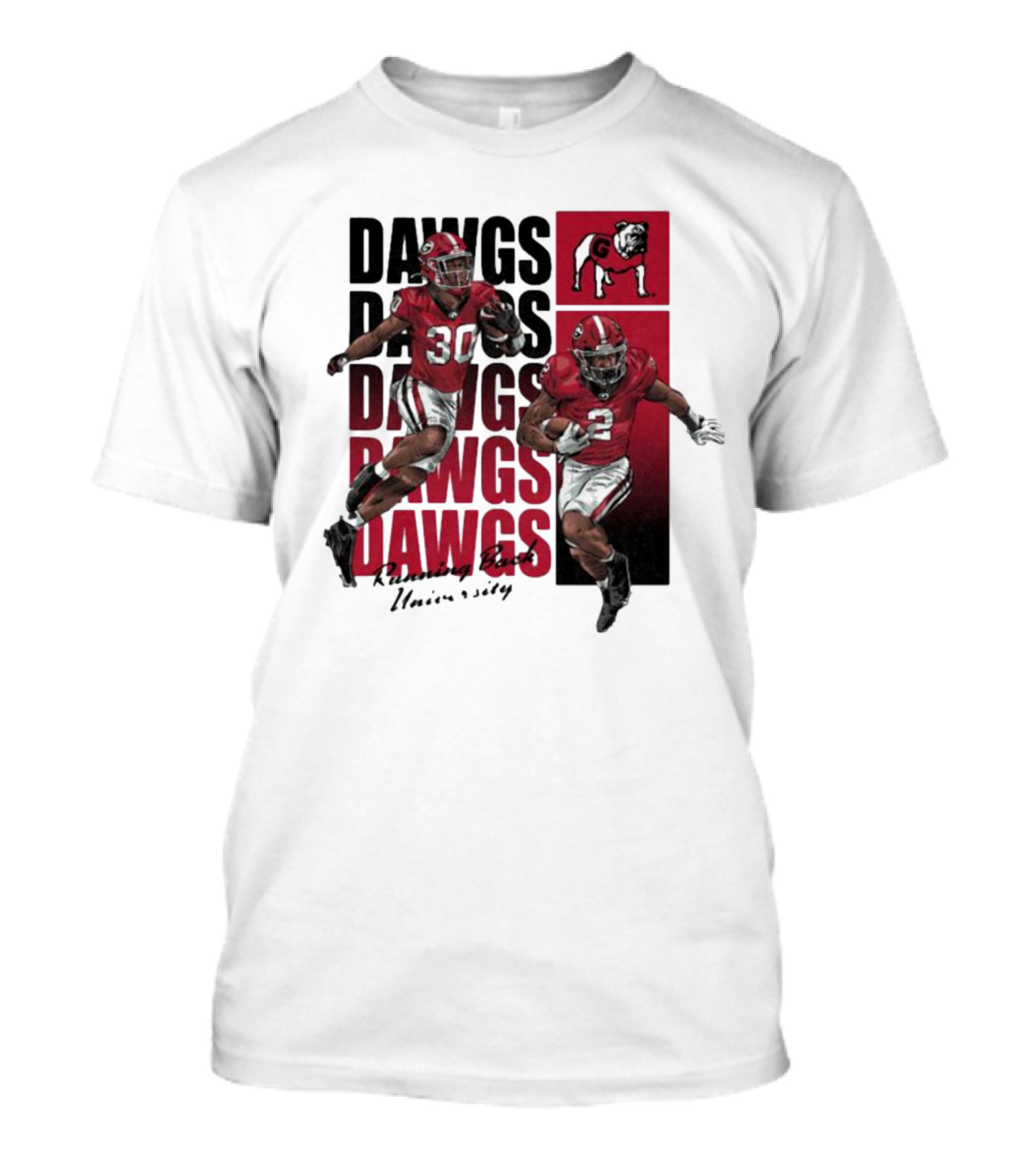 Dawgs Kendall Milton Daijun Edwards RBU Dawgs Football T-Shirt