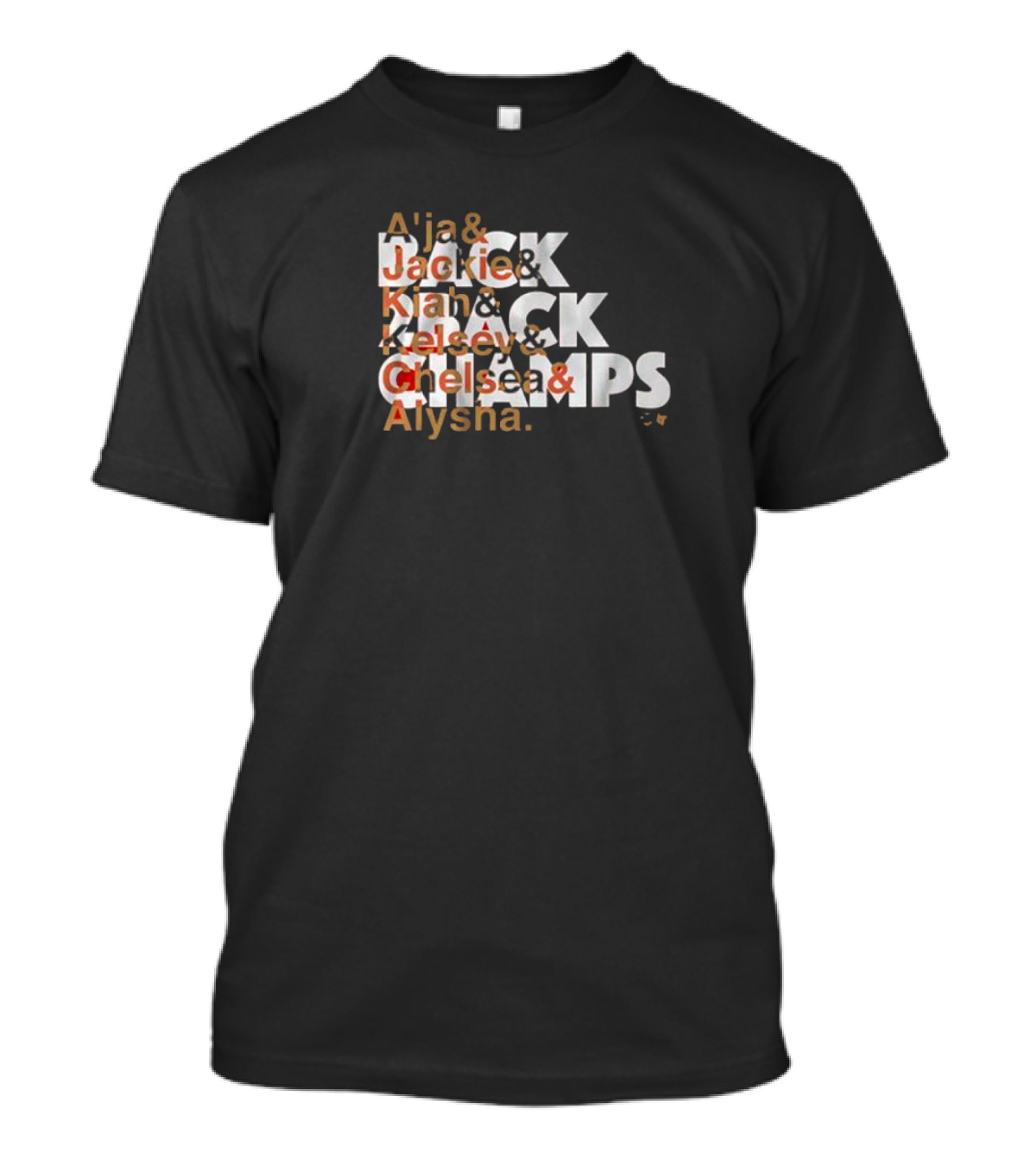 Las Vegas A'ja Jackie Kiah Kelsey Chelsea Alysha Back To Back Champs T-Shirt