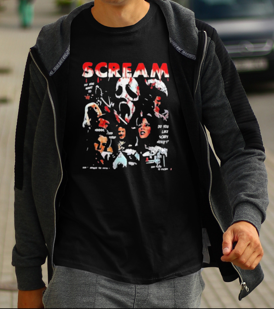 Scream Ghost Face Do You Like Scary Movies Main Characters T-Shirt