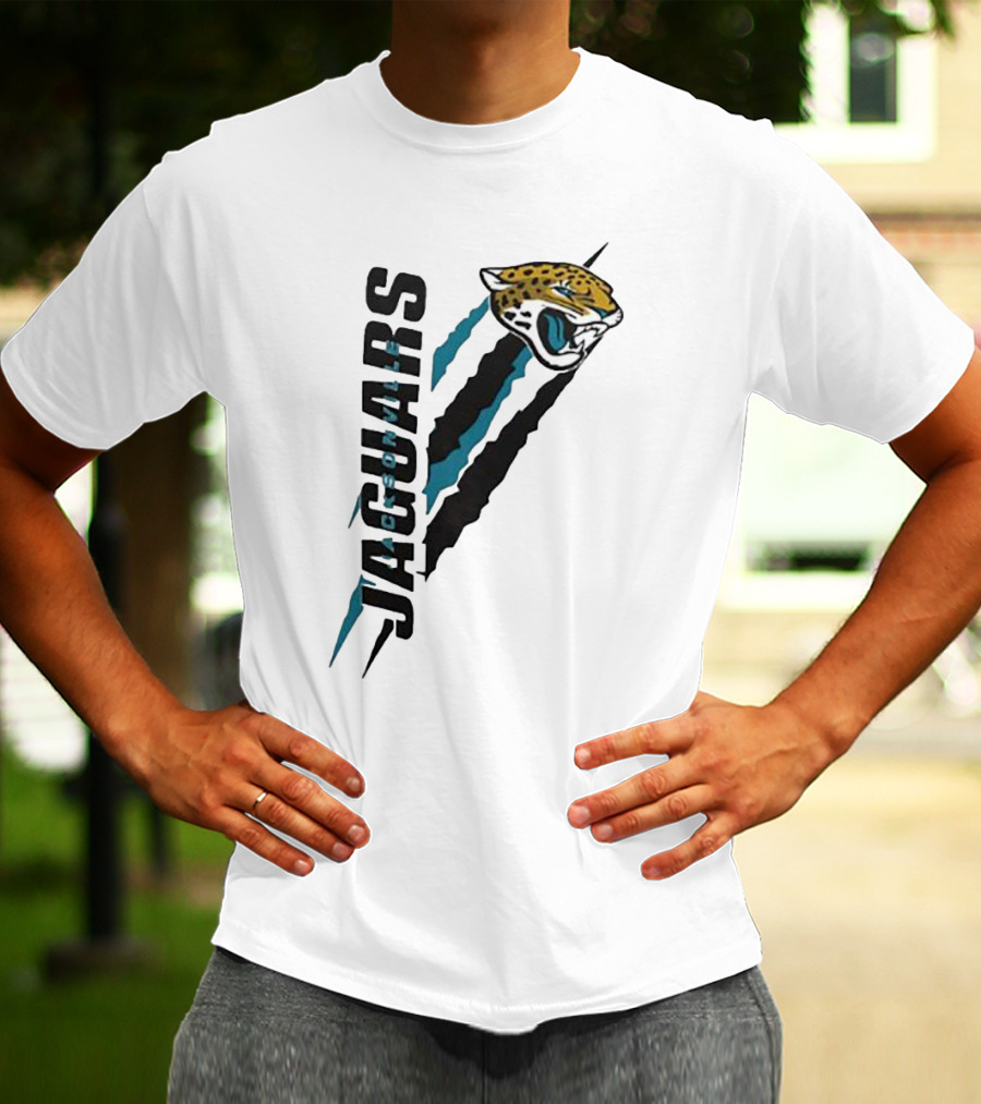 Jacksonville Jaguars Logo Scratch Claw Marks Starter Series T-Shirt