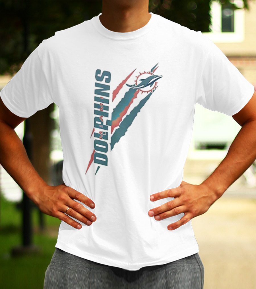 Miami Dolphins Scratch Logo Starter T-Shirt