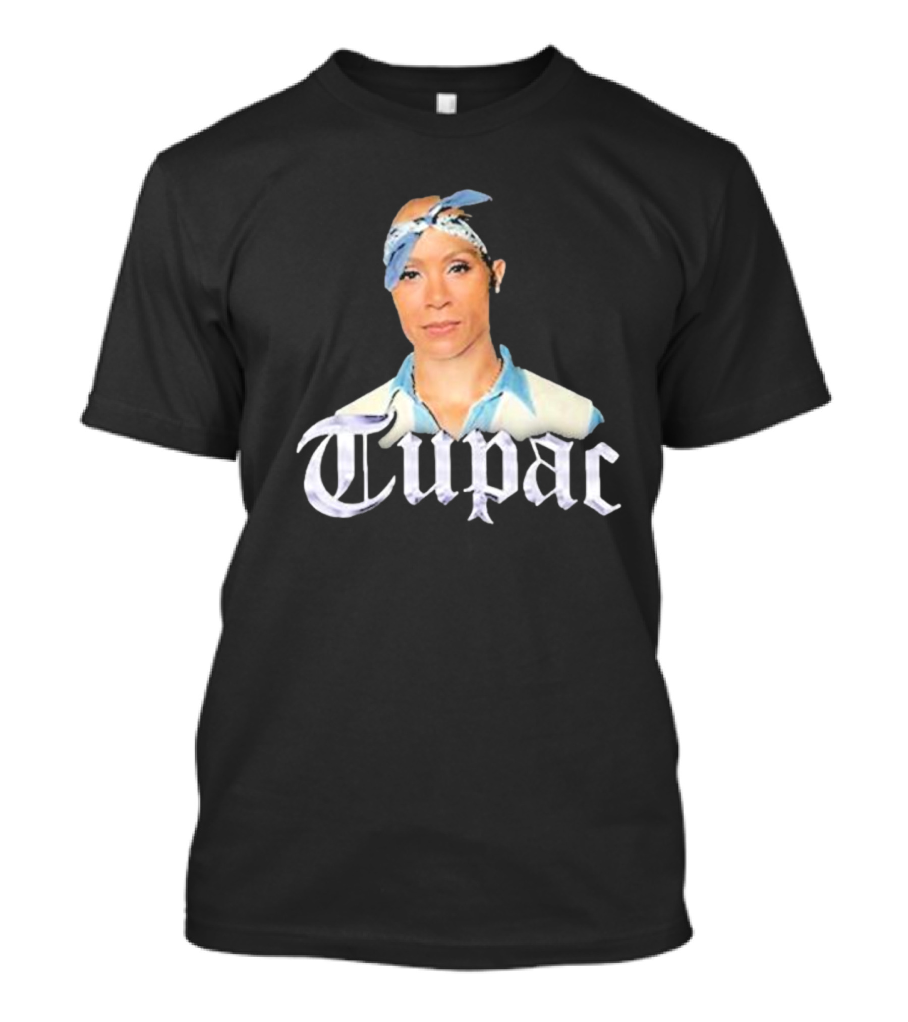 Tupac Blue Bandana Bust T-Shirt