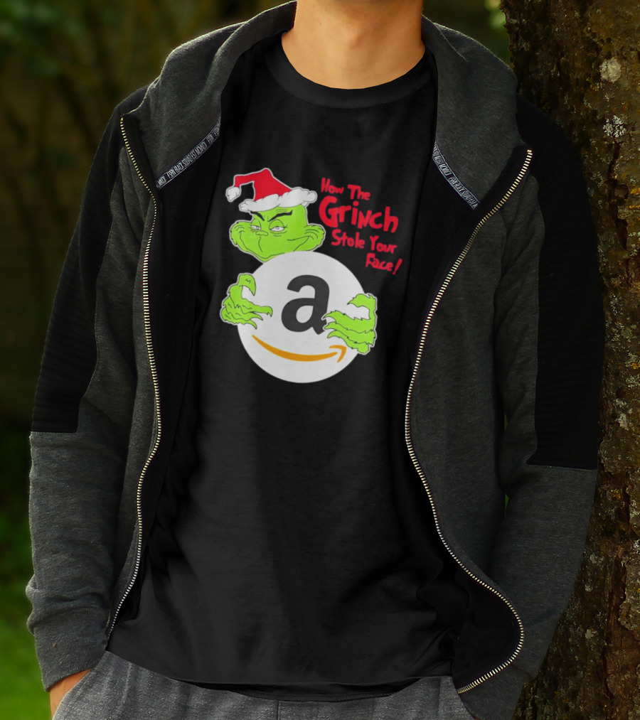 How The Grinch Stole Your Face Amazon Christmas T-Shirt
