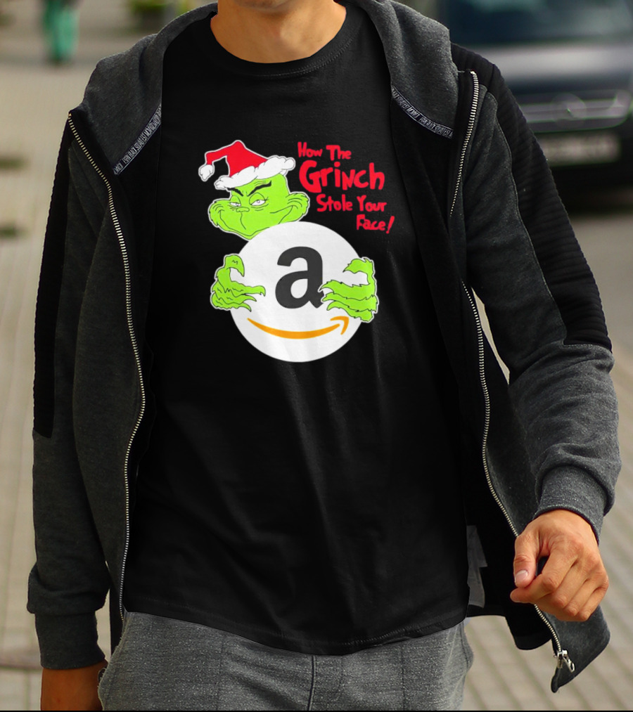 How The Grinch Stole Your Face Amazon Christmas T-Shirt