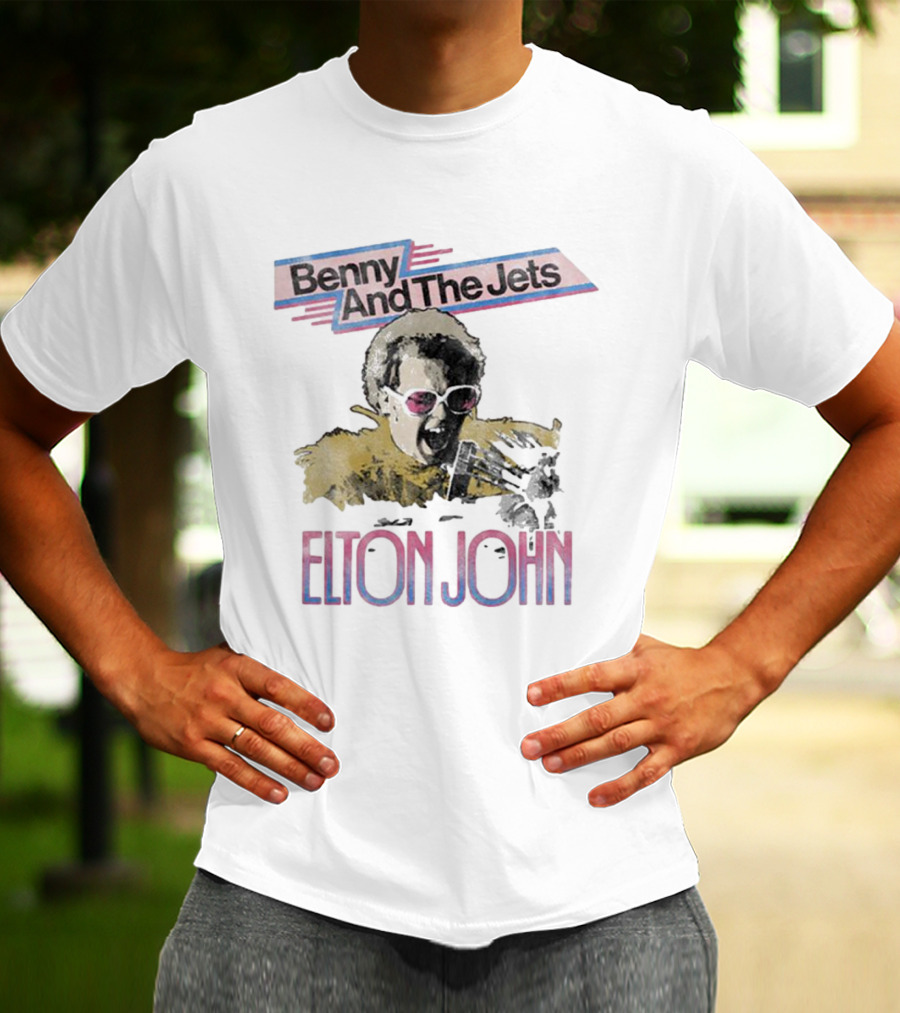 Elton John Bennie And The Jets Watercolor T-Shirt