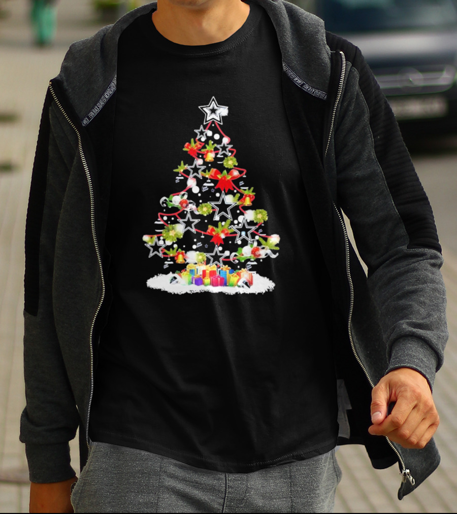 Dallas Cowboys Christmas Tree Star Ornaments T-Shirt