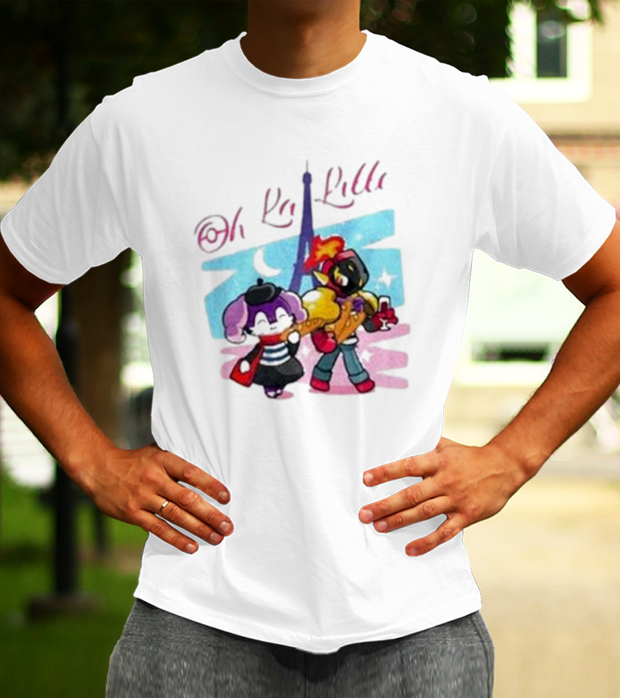 Lenvgc Oh La Lille Eiffel Tower Characters T-Shirt