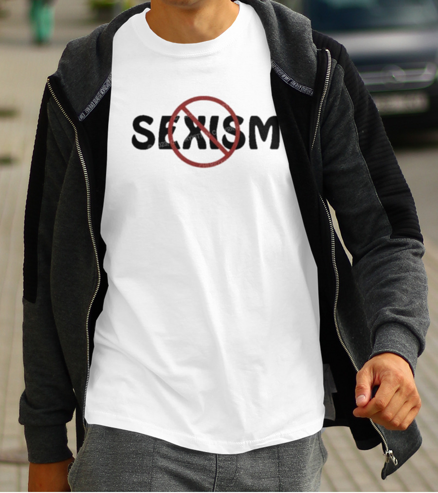 Prohibit Sexism Symbol With Red Circle And Slash T-Shirt