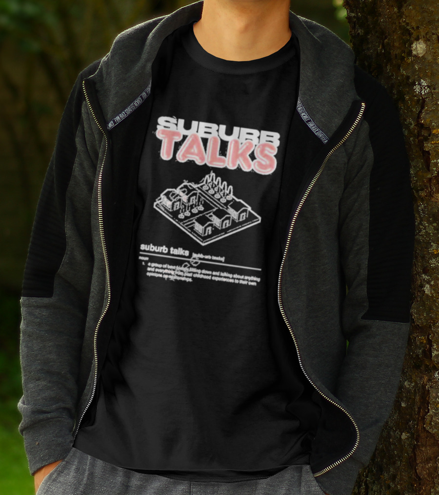 Suburb Talks Definition Graphic With Suburban Neighborhood Layout T-Shirt