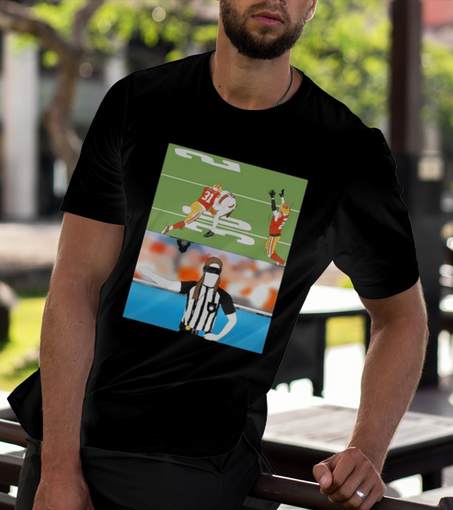 Rita Oak Day 40 Ref Box Blindfolded Referee Football Scene T-Shirt