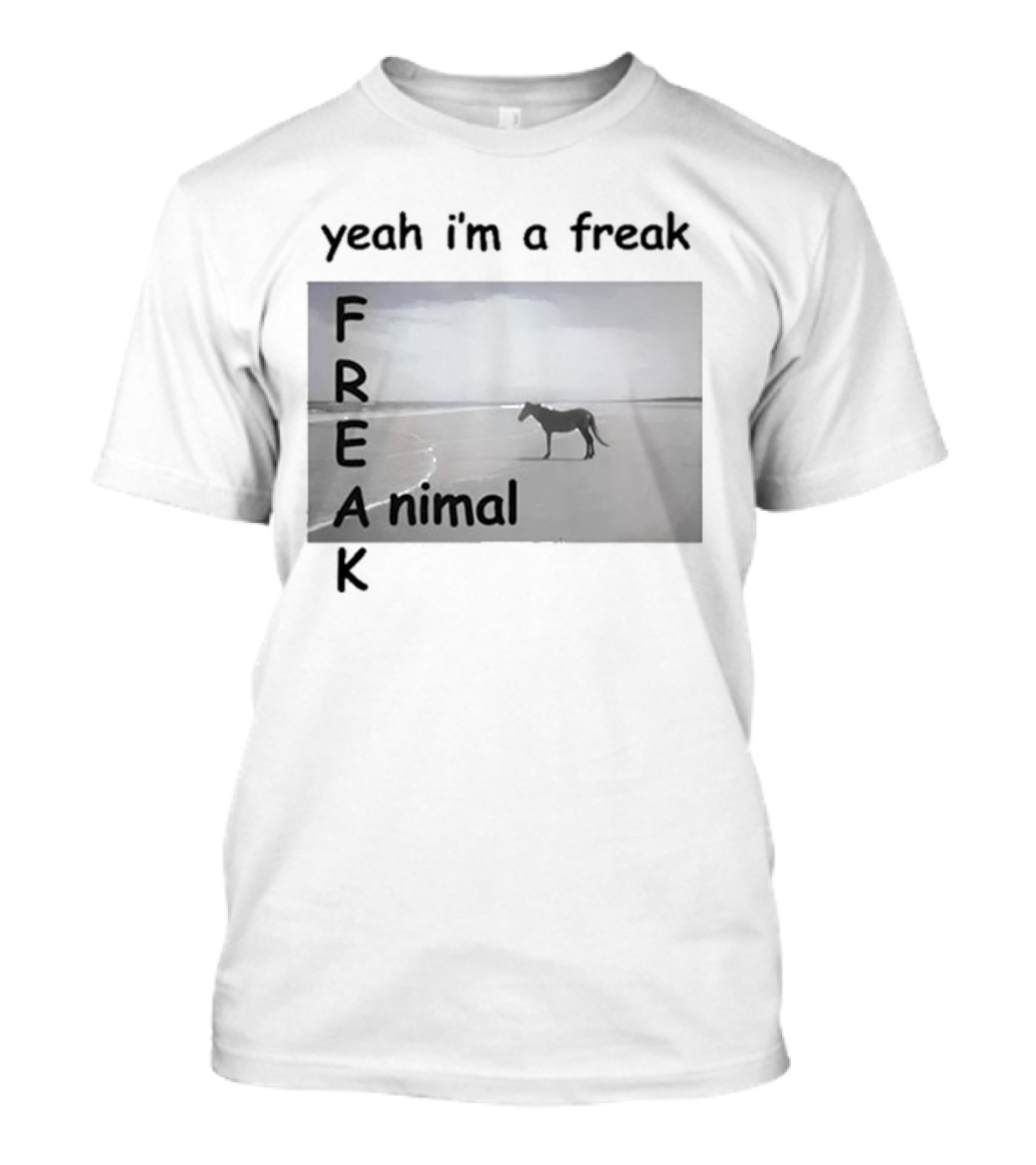 Yeah I'm A Freak Animal Zebra Standing Alone In Serengeti Sunset T-Shirt