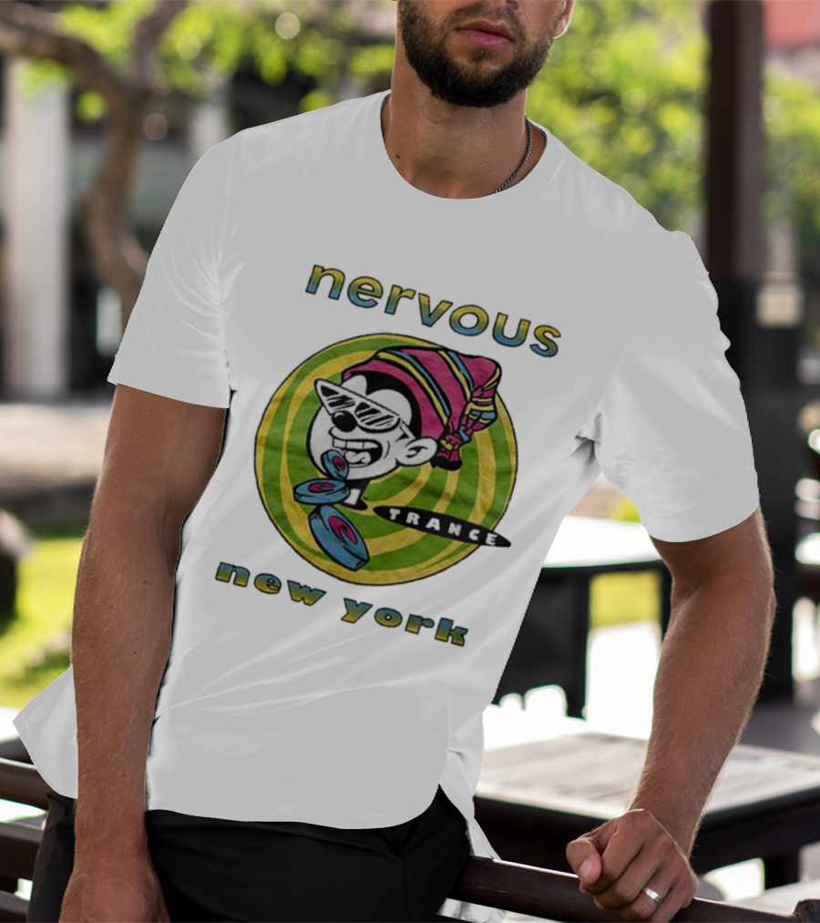 Nervous Trance New York Iconic Cartoon DJ T-Shirt