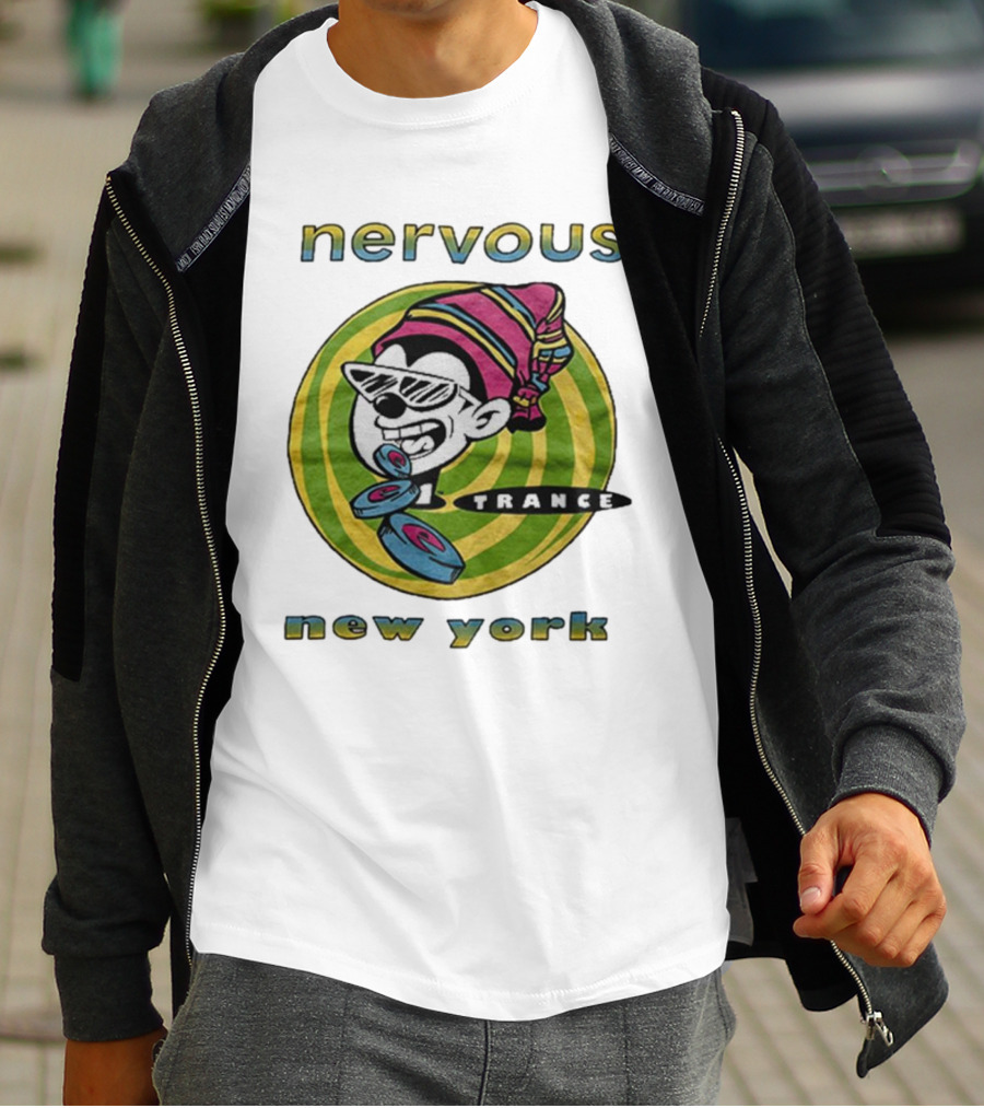 Nervous Trance New York Iconic Cartoon DJ T-Shirt