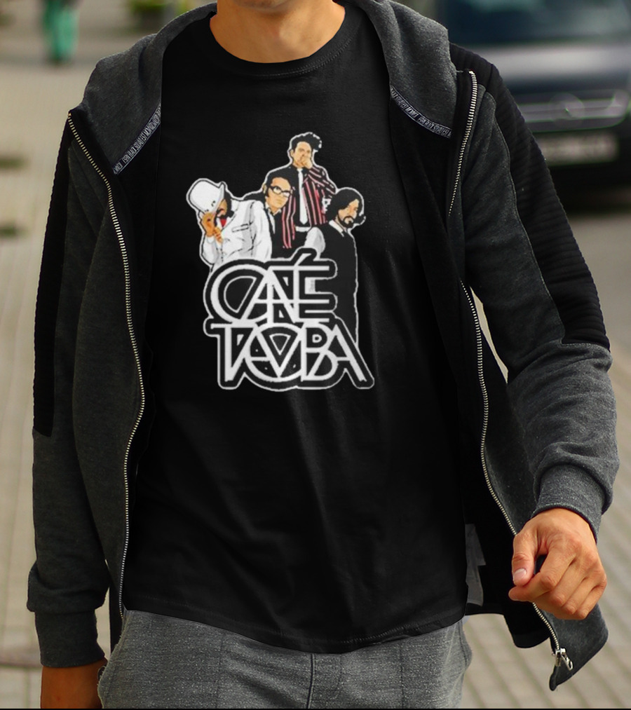 Café Tacuba Band Members Graphic Black T-Shirt